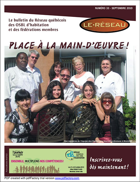 Bulletin Le Réseau no. 33 – Place à la main-d’œuvre !