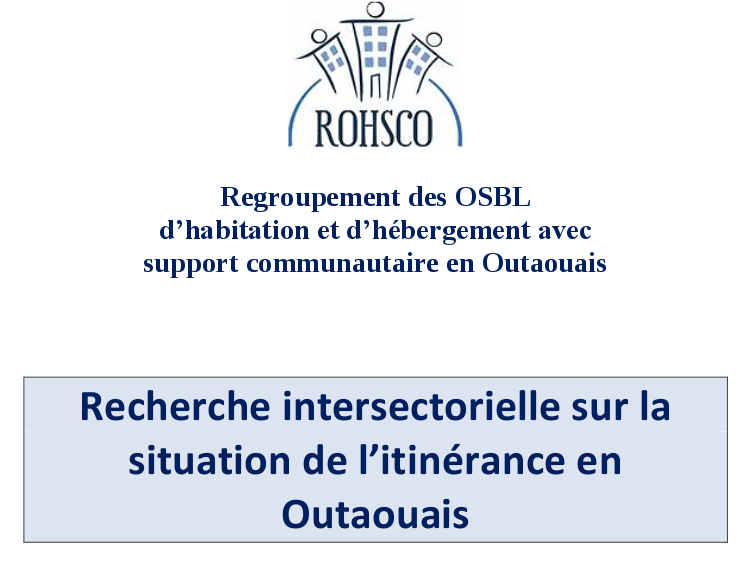 Recherche intersectorielle sur la situation de l’itinérance en Outaouais