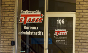 Façade du bureau administratif des Immeubles Tassé