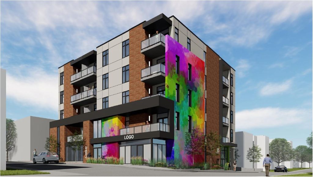 Esquisse du projet Lemieux-Tremblay, qui comprendra 24 logements sociaux pour personnes vivant avec le VIH