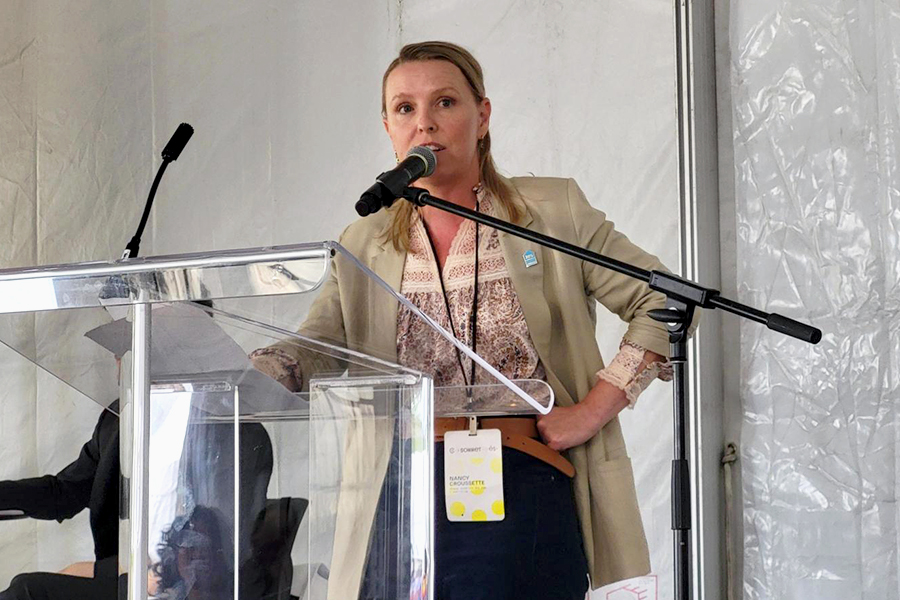 Nancy Croussette lors de la session «S’adapter aux besoins des personnes aînées» - Sommet de l'économie sociale 2025